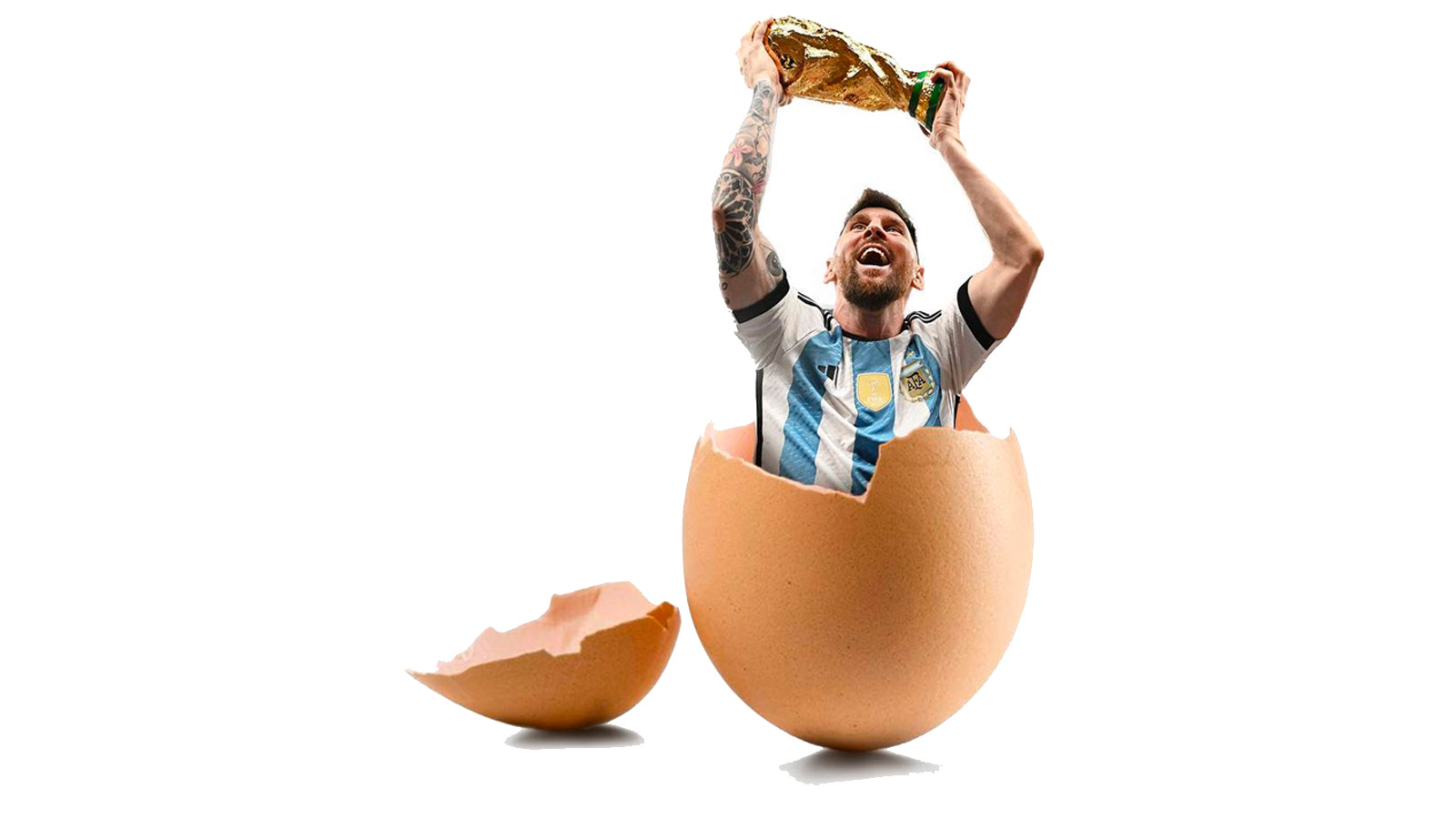Chiêm ngưỡng bức ảnh của ngôi sao hàng đầu thế giới - Messi, khi anh đang đánh bại quả trứng đầy thách thức để giành được cúp cao quý. Đó chính là sự nỗ lực của một tuyển thủ đích thực!