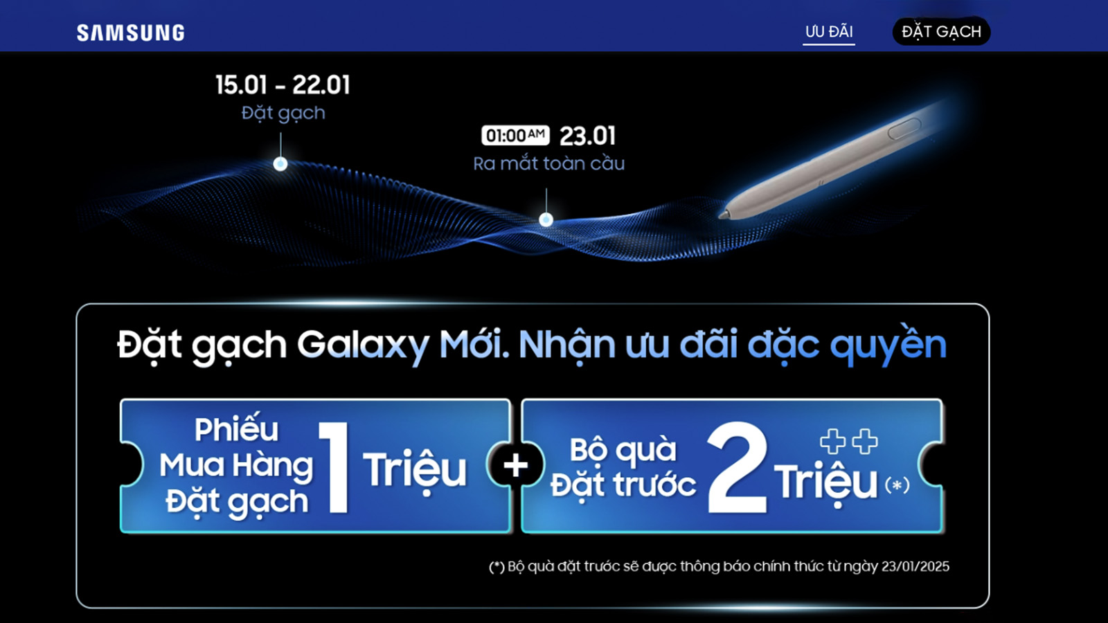 Người dùng đã có thể đặt trước Galaxy mới từ hôm nay, có cơ hội nhận voucher 1 triệu và quà tặng