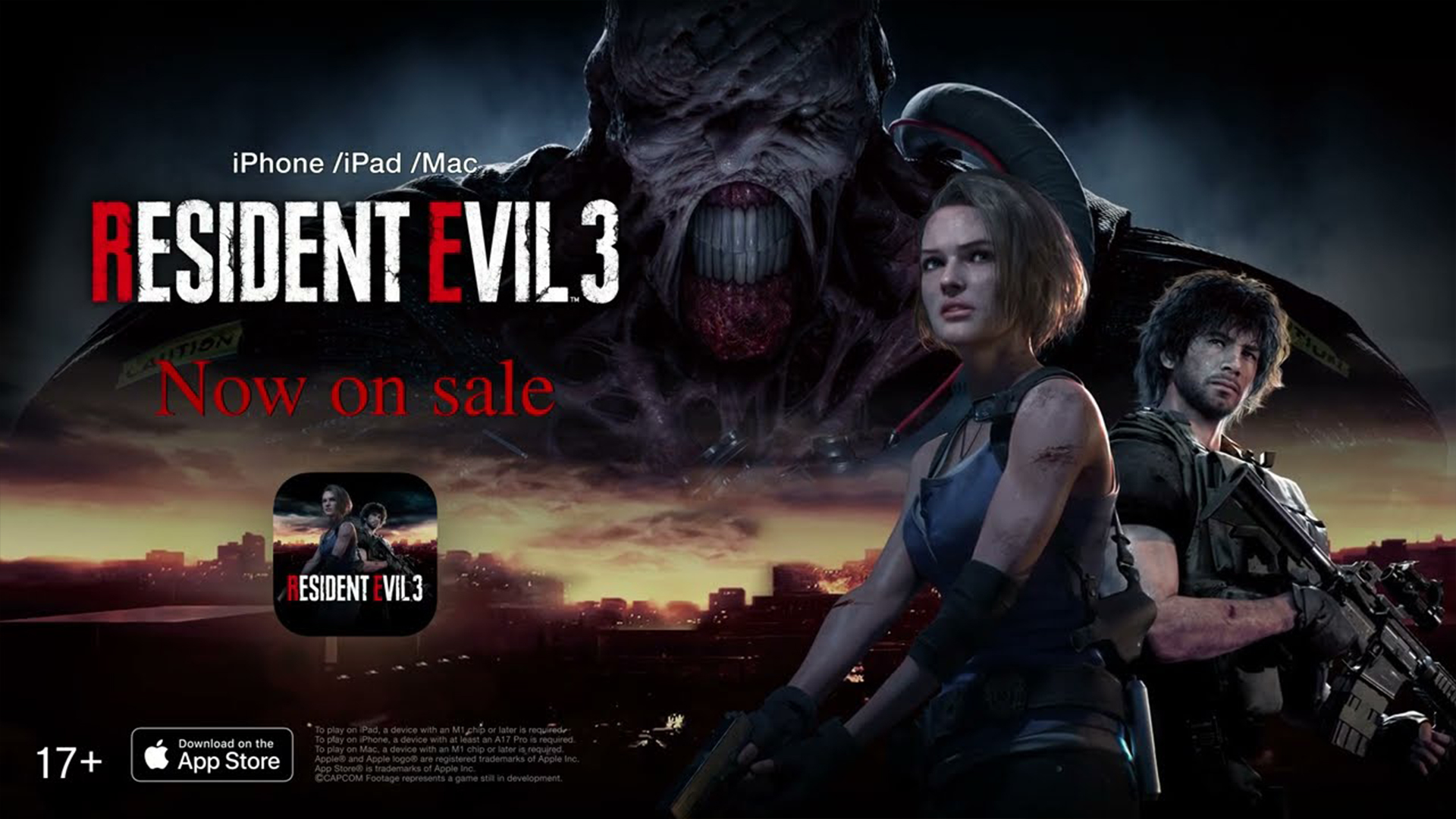 Resident Evil 3 đã có mặt trên iPhone, iPad và Mac