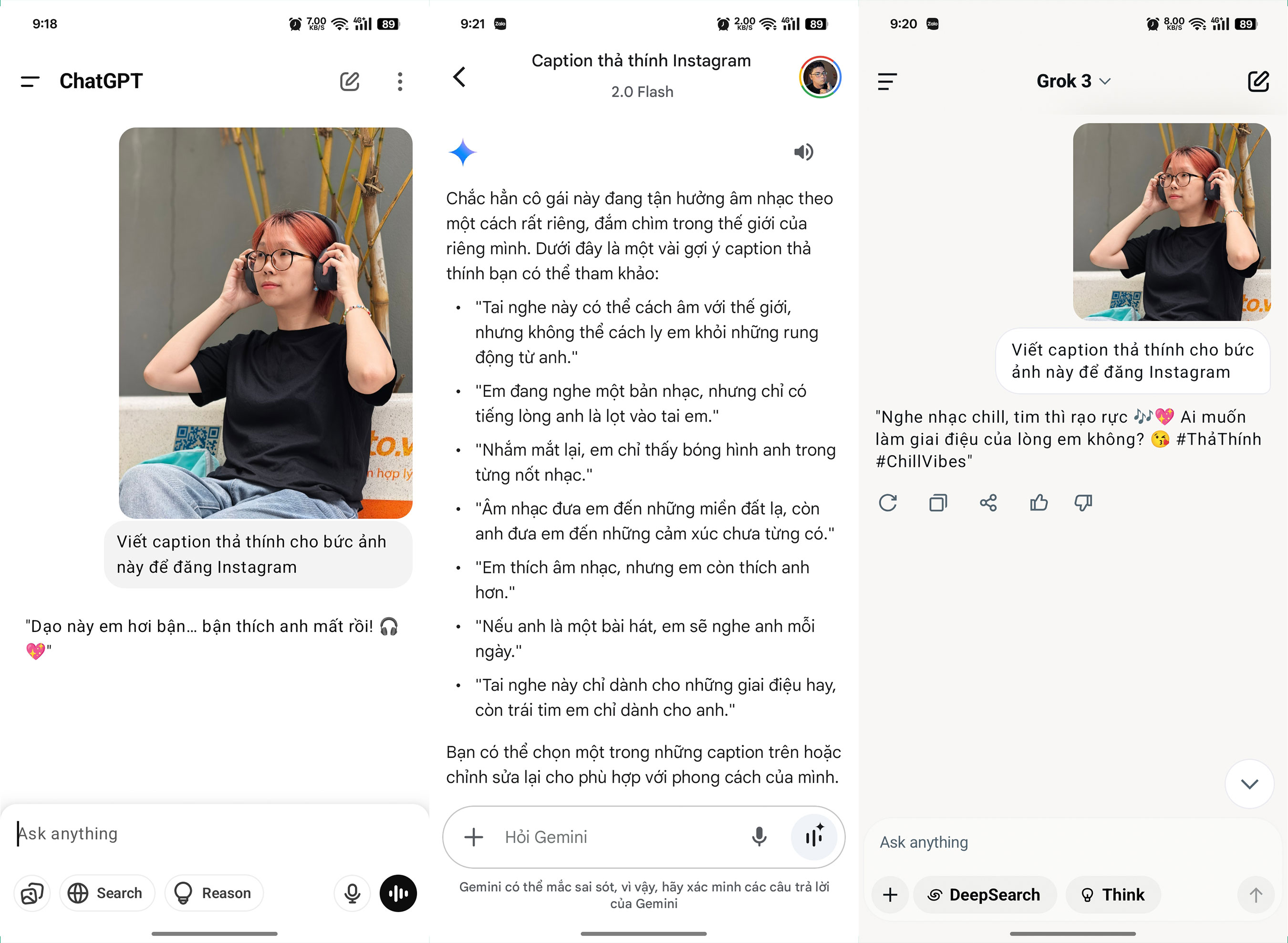 công cụ AI viết caption