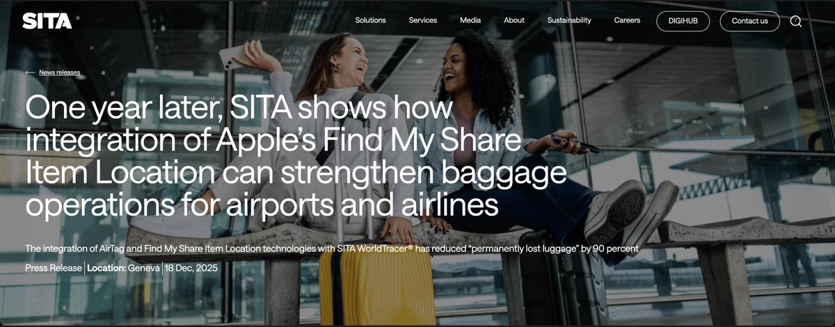 Không ngờ AirTag lại là cứu cánh, giúp giảm 90% tỉ lệ mất hành lý cho các hãng hàng không插图1