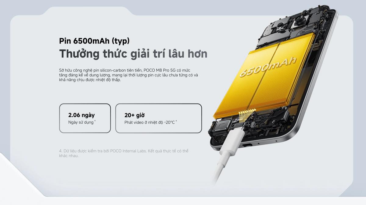 POCO M8 Series mở bán tại Việt Nam: Đều có chip Snapdragon, pin 6.500mAh, có đủ IP69K, giá từ 7,4 triệu đồng插图1 POCO M8 Series mở bán tại Việt Nam: Đều có chip Snapdragon, pin 6.500mAh, có đủ IP69K, giá từ 7,4 triệu đồng插图1