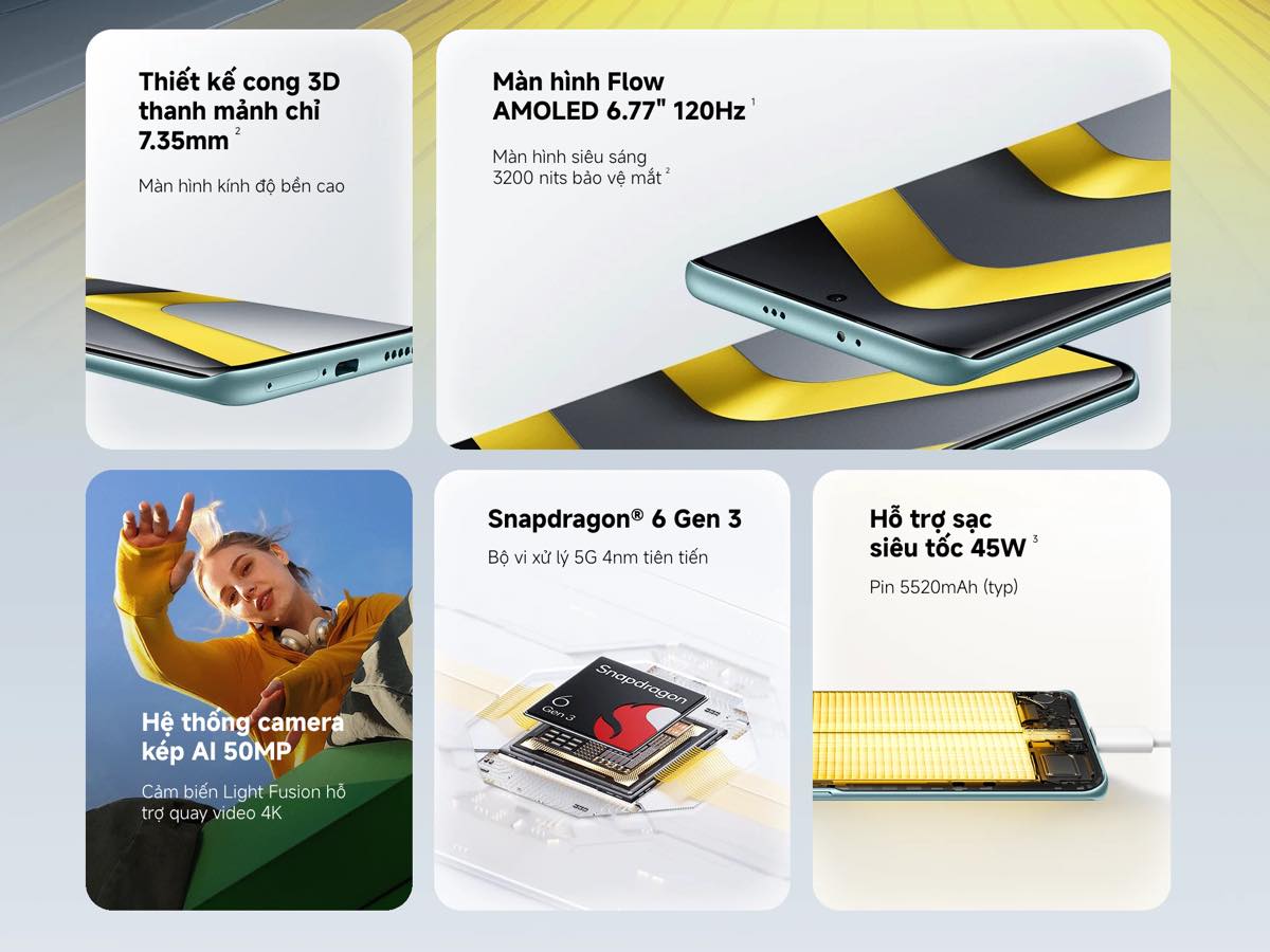 POCO M8 Series mở bán tại Việt Nam: Đều có chip Snapdragon, pin 6.500mAh, có đủ IP69K, giá từ 7,4 triệu đồng插图6 POCO M8 Series mở bán tại Việt Nam: Đều có chip Snapdragon, pin 6.500mAh, có đủ IP69K, giá từ 7,4 triệu đồng插图6