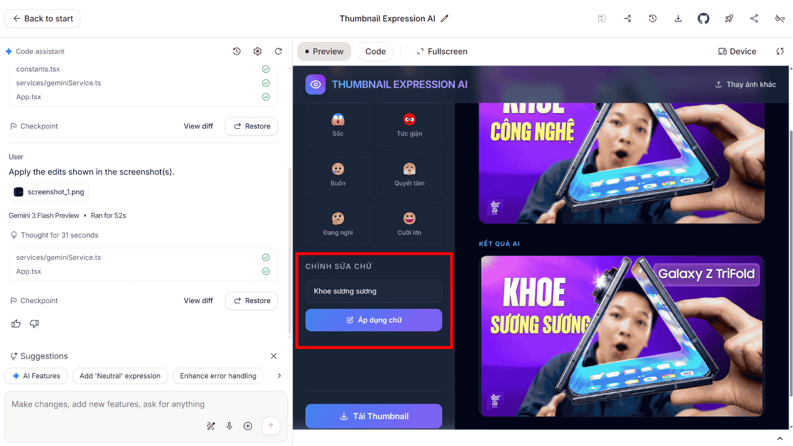 Trải nghiệm tạo app bằng Google AI Studio mà không cần hiểu về lập trình插图10