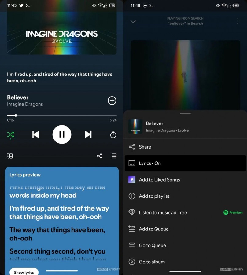 Spotify cập nhật tính năng mới: Hiển thị lời bài hát ngay trên màn hình phát插图1 Spotify cập nhật tính năng mới: Hiển thị lời bài hát ngay trên màn hình phát插图1